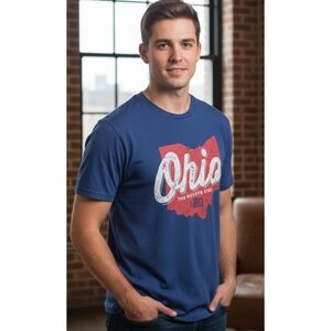 Threads Company Ohio The Buckeye State Tshirt Navy Size 2X